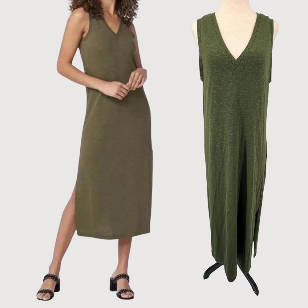 Paige Olive Sleeveless Tank Dress Size M